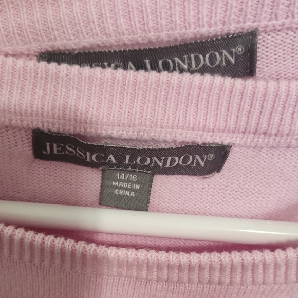 Jessica London Pink Women's Sweater Set - Picture 2 of 3